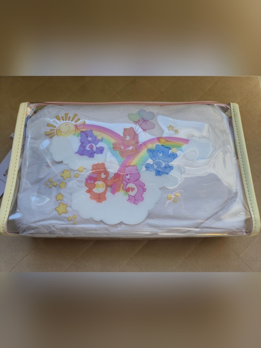 Stoney Clover Lane Care Bears Large Clear Travel Pouch Case